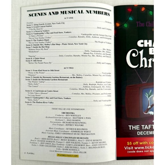 Hello Dolly Playbill December 2019 Aronoff Center Cincinnati Ohio National Tour - Picture 6 of 12